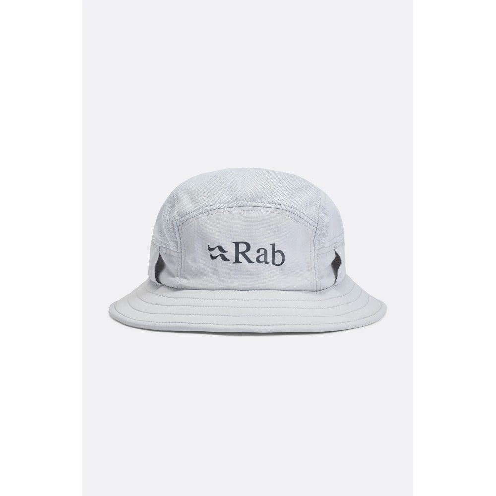 1_43c614ff-305c-487c-b528-744a22aa94cf Light gray Rab cap facing forward with the Rab logo on the front panel