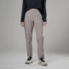 1_43c614ff-305c-487c-b528-744a22aa94cf Front view of a person wearing loose, light gray jogger-style pants paired with a dark long-sleeve top and chunky beige sneakers, showing a casual athletic outfit.