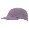 Purple baseball cap with pink Haglöfs logo embroidered on the front.
