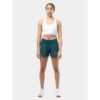 MKLPR_ECL_P_1_square_b214d799-76b2-4a64-a0ae-a2325d30818b_640x Woman wearing a white sports bra and teal running shorts, standing facing the camera with arms relaxed at her sides and white sneakers.