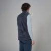 MKLPR_ECL_P_1_square_b214d799-76b2-4a64-a0ae-a2325d30818b_640x Back-view of a man wearing a dark gray fleece vest over a light blue long-sleeve shirt and navy pants.