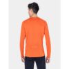 MKLPR_ECL_P_1_square_b214d799-76b2-4a64-a0ae-a2325d30818b_640x Back view of a man wearing an orange long-sleeve shirt with a row of small white dots on the lower back.